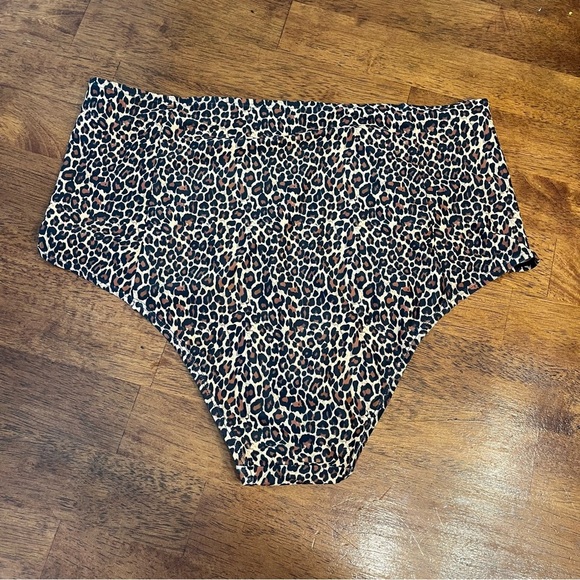 Kortni Jeane Leopard Print High-Waisted Up High Bikini Bottoms - Picture 6 of 6
